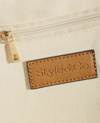 Lyra Floral Printed Straw Small Crossbody, Exclusively at Macy's 