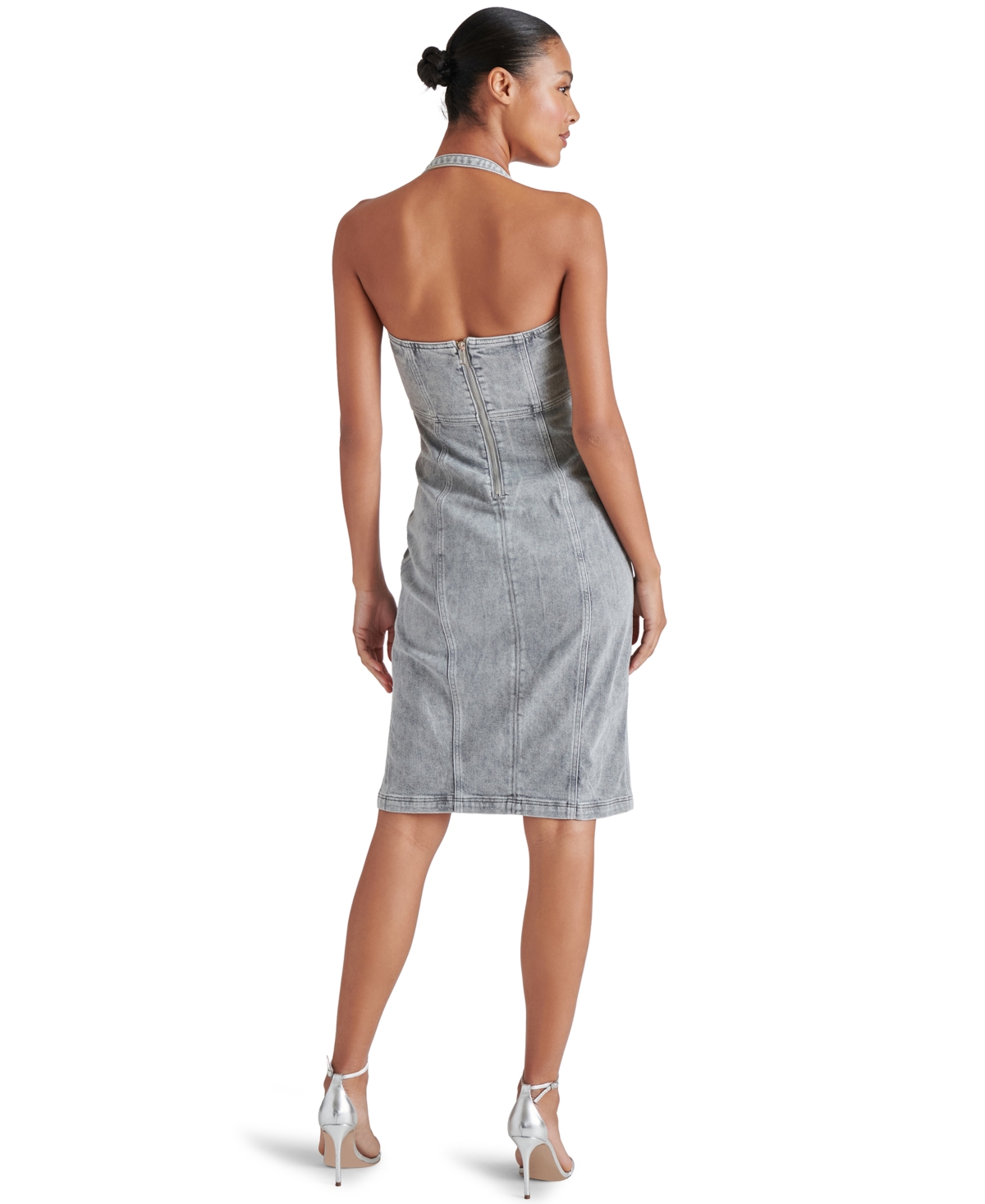 Steve Madden Women's Gia Denim Dress In Light Grey