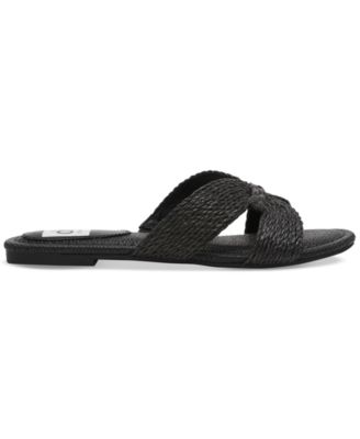 Women's Geeya Raffia Criss Cross Strap Slide Sandals