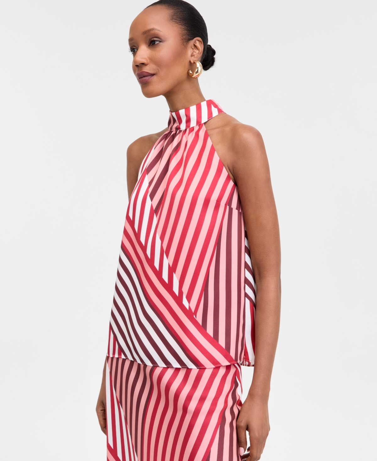 INC INTERNATIONAL CONCEPTS WOMEN'S MOCK NECK HALTER TOP, EXCLUSIVELY AT MACY'S 