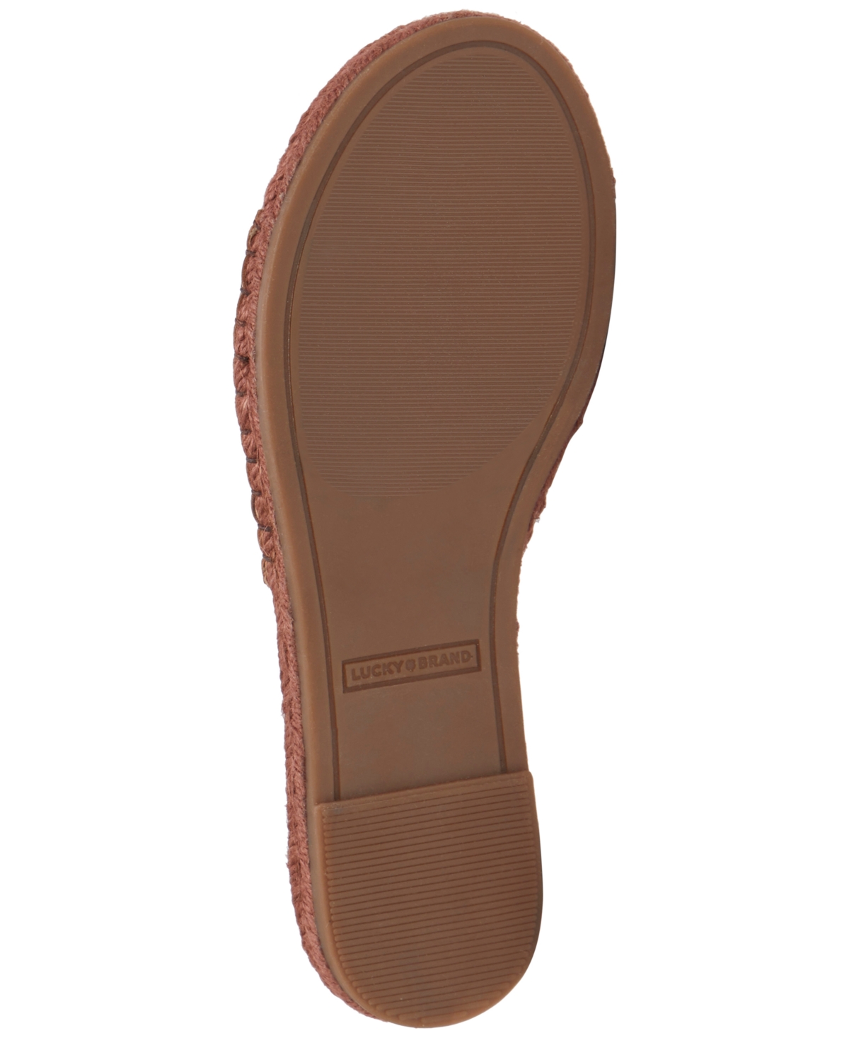 Shop Lucky Brand Women's Biricha Flower Flat Sandals In Rose Dusk Leather