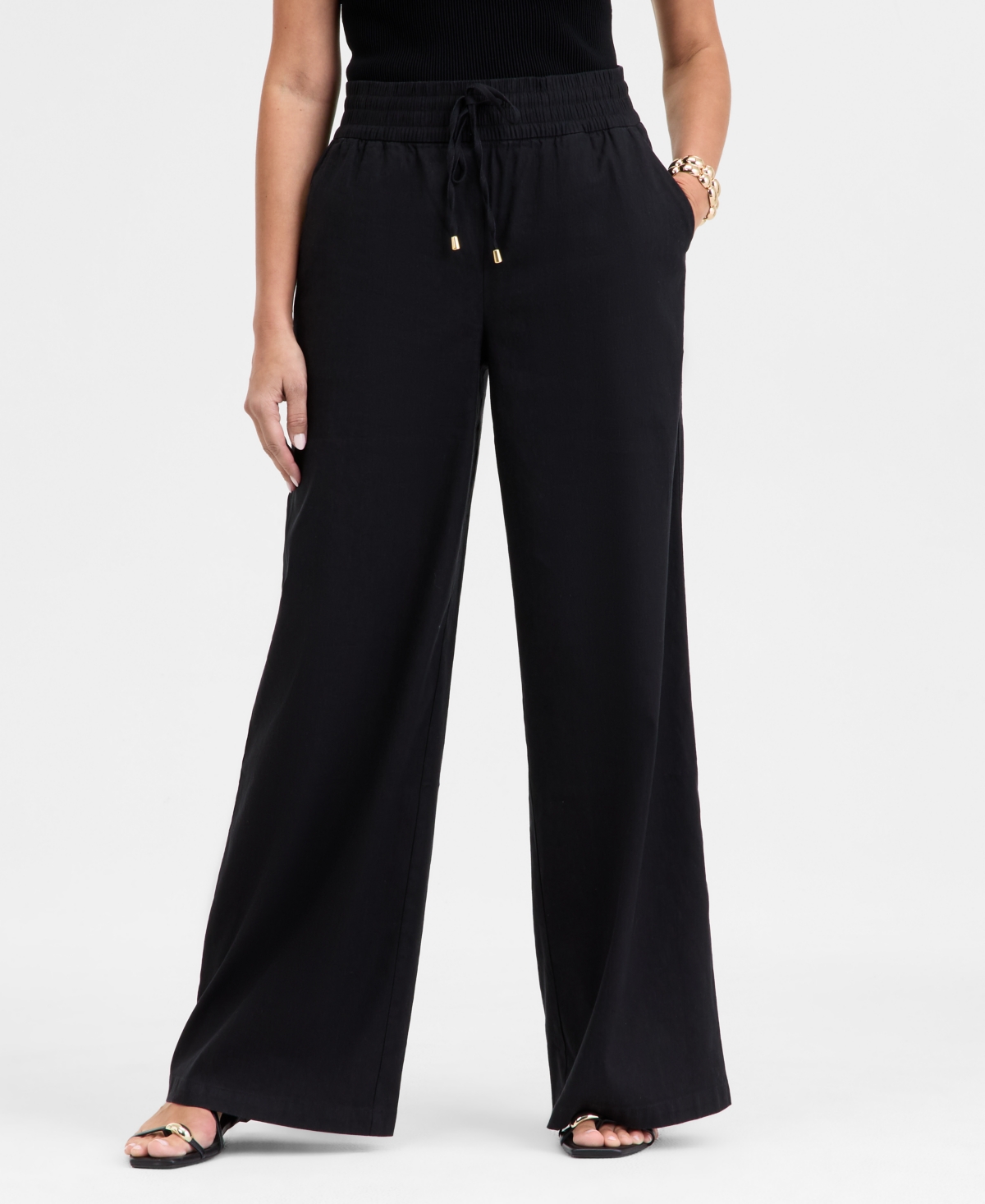 Inc International Concepts Women's High-rise Pants, Exclusively At Macy's In Deep Black