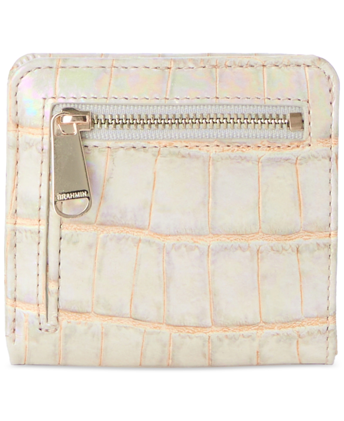 Brahmin Jane Melbourne Embossed Leather Wallet In Tiramisu