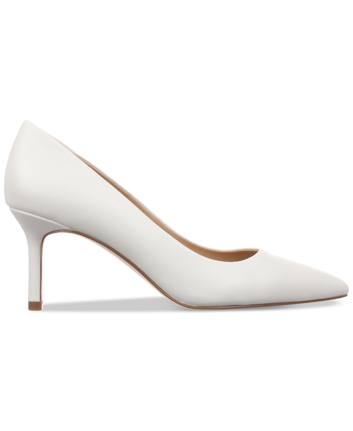 On 34th Women's Jeules Pointed-toe Slip-on Pumps, Created For Macy's In White Smooth