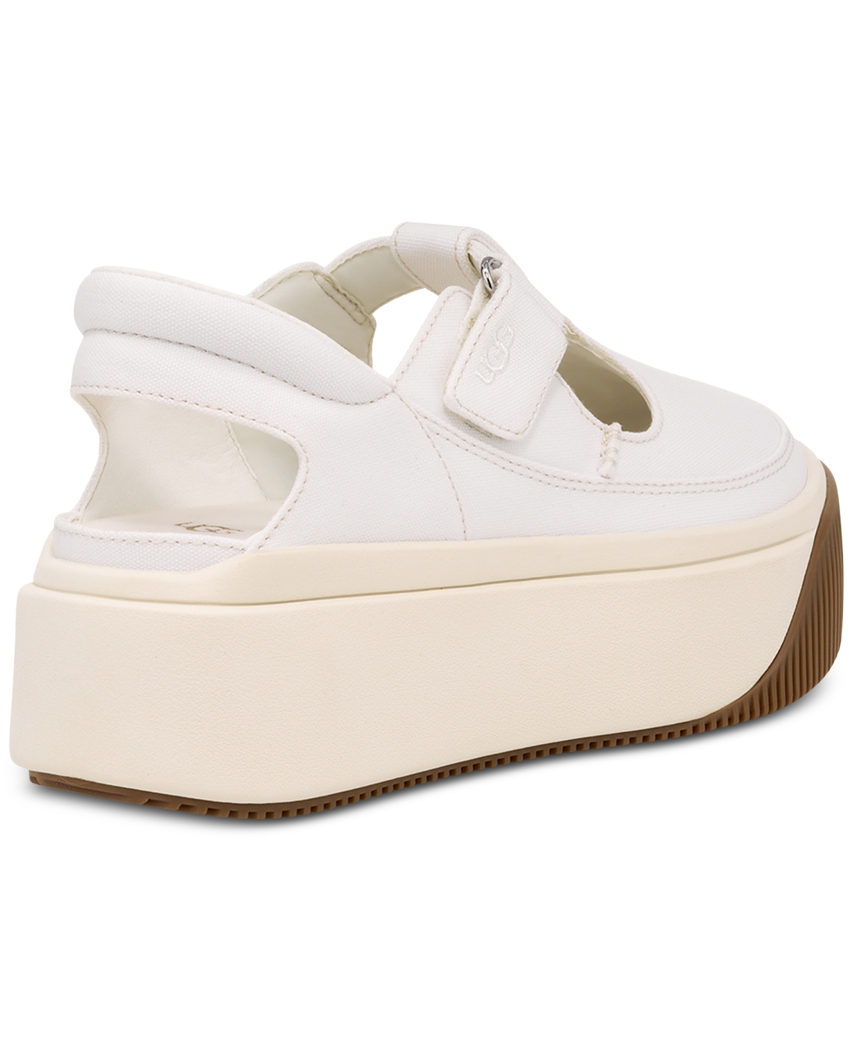 Shop Ugg Women's Ez-duzzit T-strap Platform Flats In White