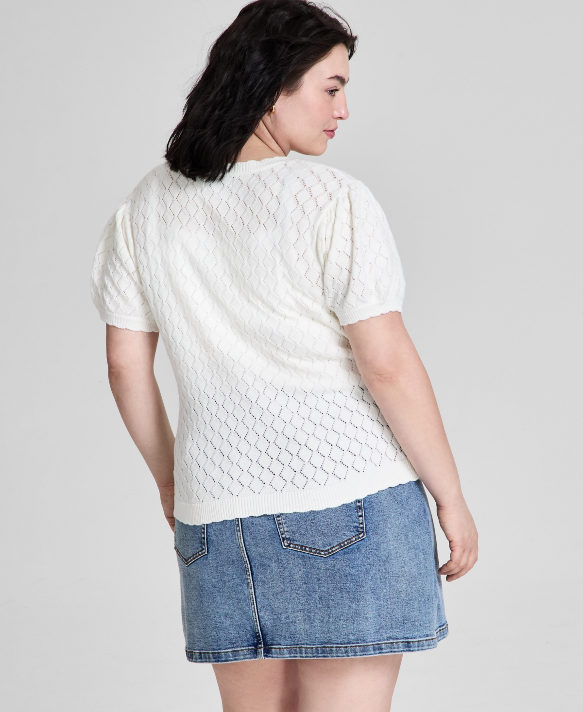 AND NOW THIS TRENDY PLUS SIZE SHORT-SLEEVE CARDIGAN, EXCLUSIVELY AT MACY'S 