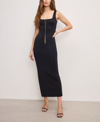 Women's Square-Neck Sculpting Maxi Dress, Regular & Plus Size