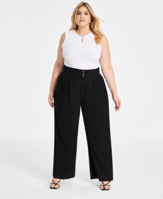 Bar III - Trendy Plus Size Wide-Leg Pants