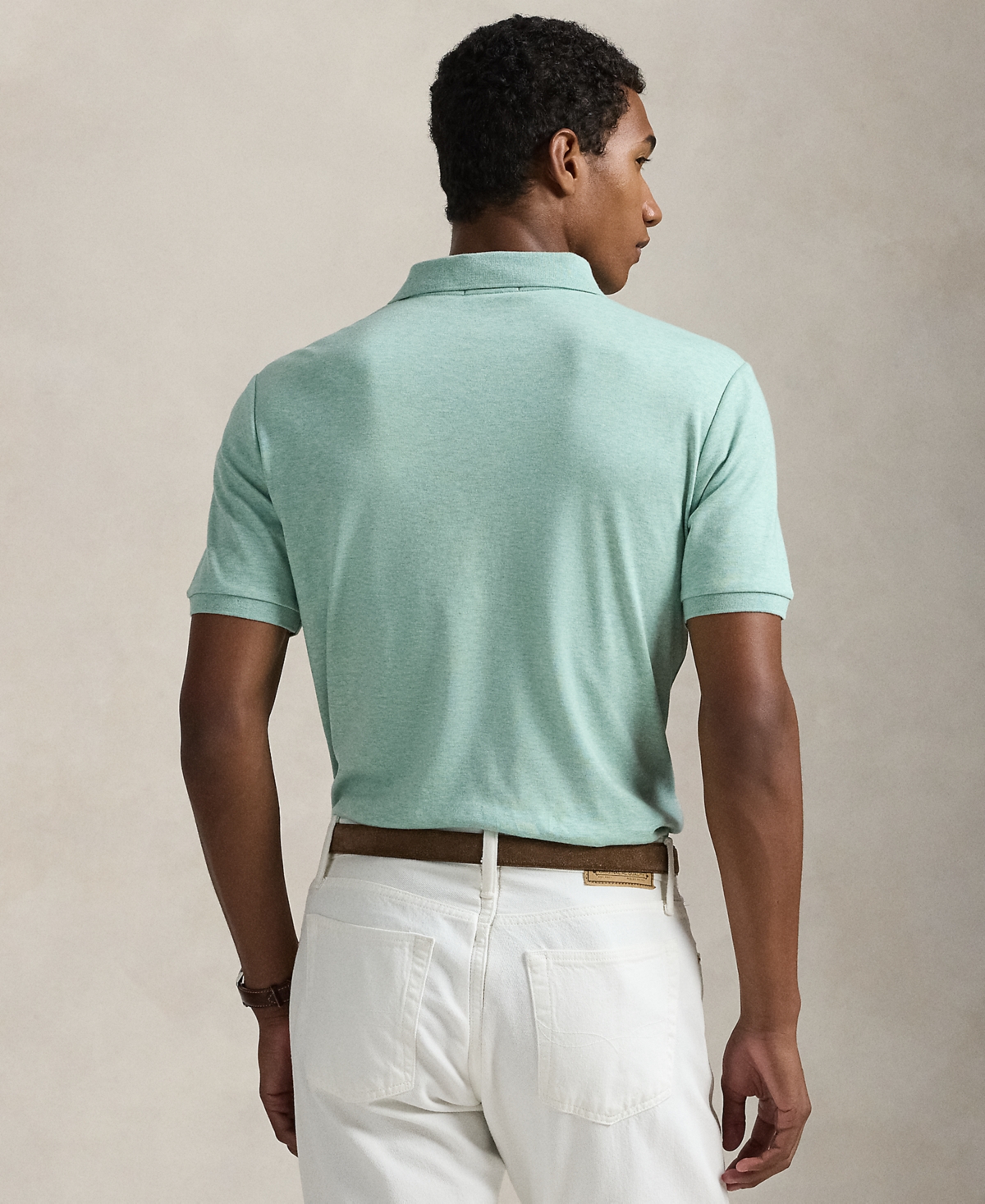 Polo Ralph Lauren Custom Slim Fit Printed Mesh Polo Shirt