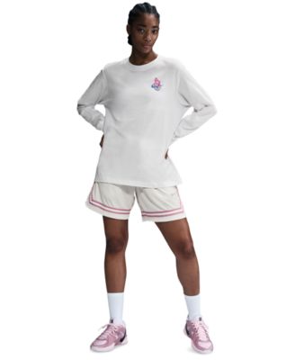 Women's Cotton Long-Sleeve Basketball T-Shirt 