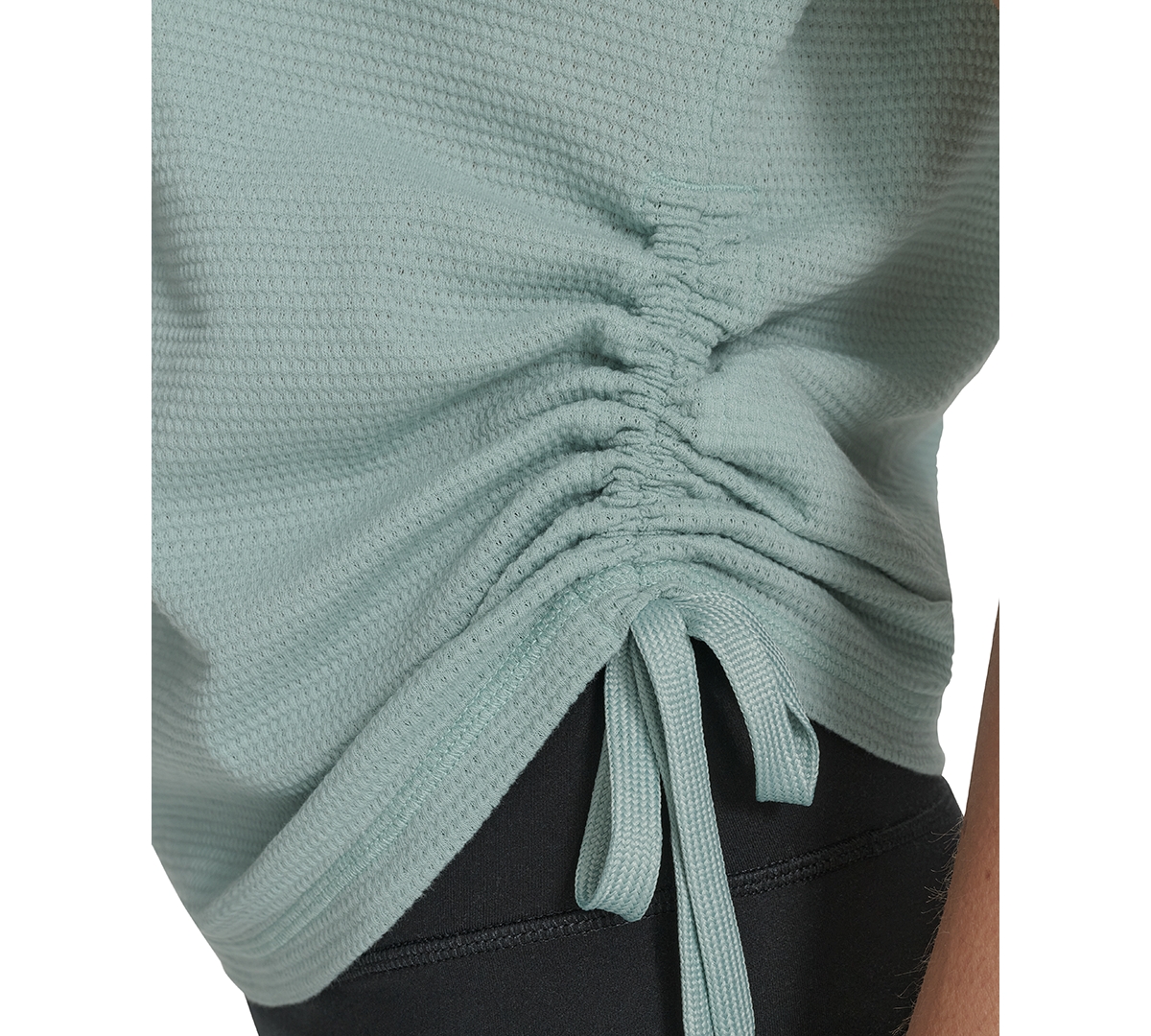 Calvin Klein Women's Drawstring-ruched Textured Top