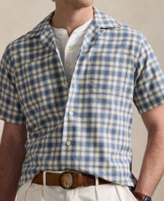 Men's Classic-Fit Plaid Oxford Camp Workshirt
