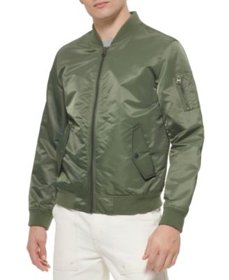Levi's - Men's Flight Full-Zip Satin Bomber Jacket
