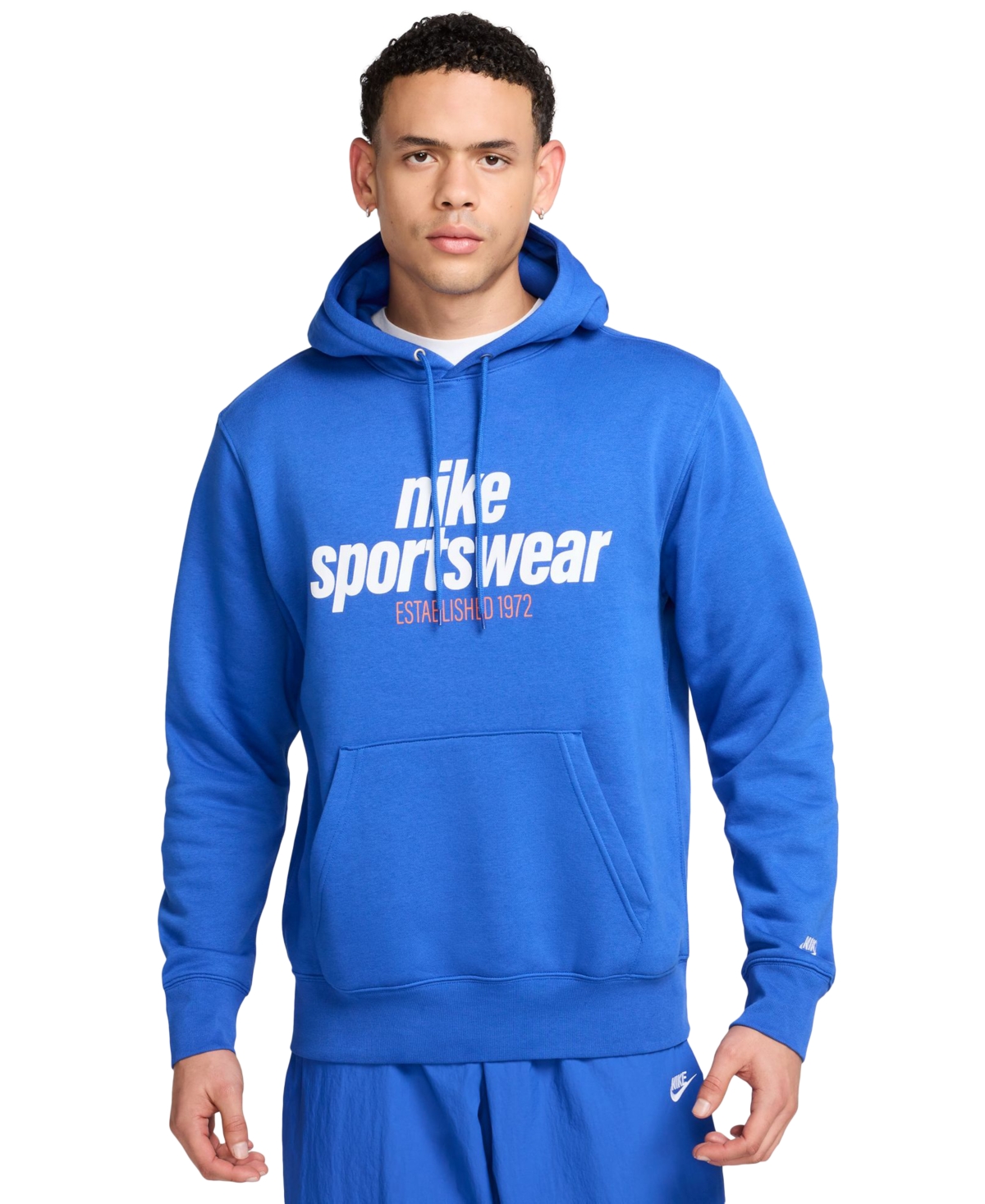 Men's Sportswear Club Fleece Graphic Pullover Hoodie - Magic Ember/University Red