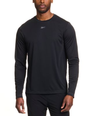 Reebok - Men's Tech Long Sleeve Crewneck Logo T-Shirt