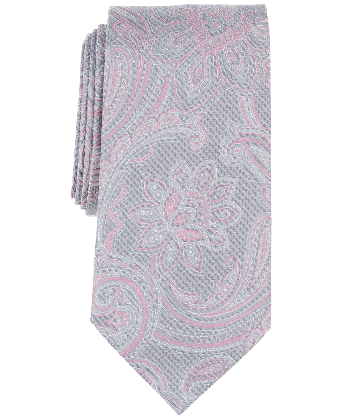 Michael Kors Men's Loggan Paisley Tie In Silver