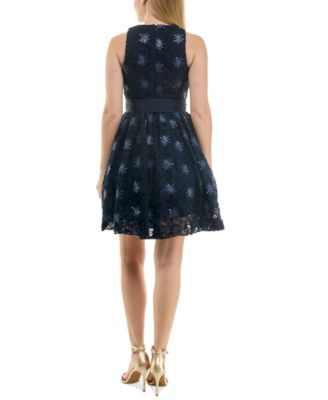 Women's Sequined Soutache Sleeveless Dress