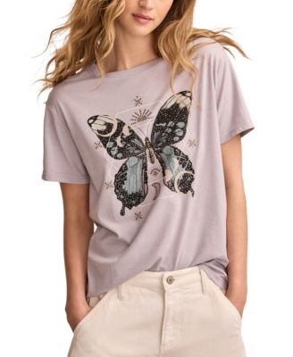 Lucky Brand - Celestial Butterfly Graphic Boyfriend-Fit T-Shirt
