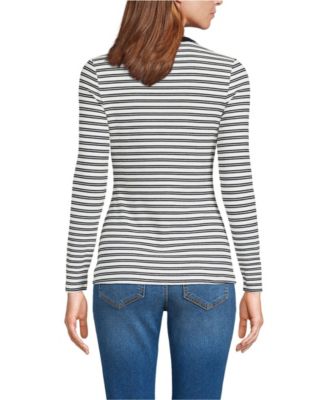 Women's Polished Rib Tie Henley Top