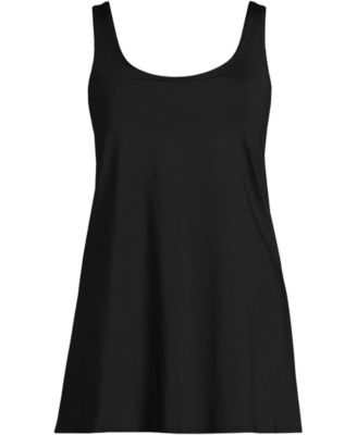 Women's Petite Scoop Neck Mini Swim Dress Swimsuit