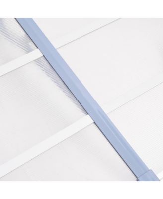 Door Canopy Gray and Transparent 94.1"x35.4" Polycarbonate
