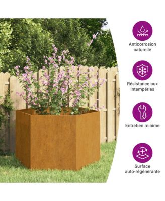 Planter Rusty Corten steel Medium Decorative Inlays Planter