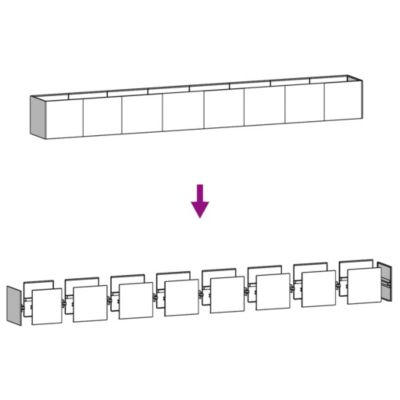 Garden Rusty Corten Steel Large Decorative Inlays Raised Bed