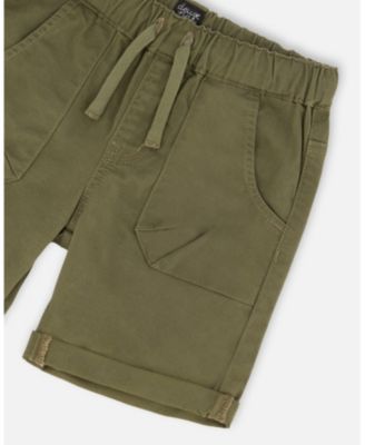 Toddler Boys Stretch Twill Short Dark Olive Green - Toddler|Child