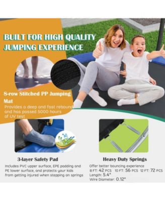 12 Feet Recreational Trampoline with Basketball Hoop