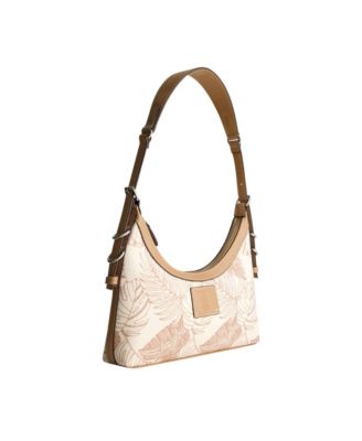 Graphic Leaf Print City Hobo