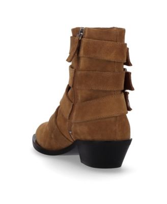 Eras Suede Tan Leather Ankle Boots