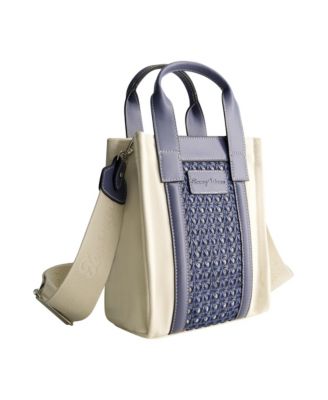 Woven North-South Tote