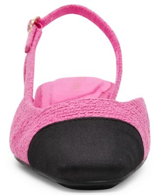 Women's Nia Block Heel Cap Toe Slingback Flats