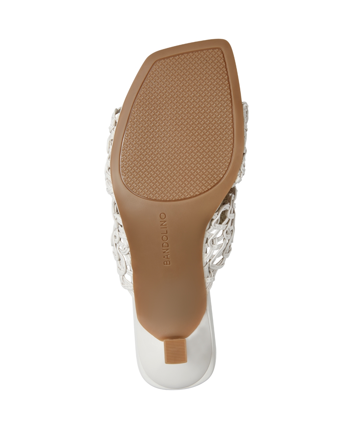 Shop Bandolino Women's Melvana Woven Kitten Heel Sandals In Cream