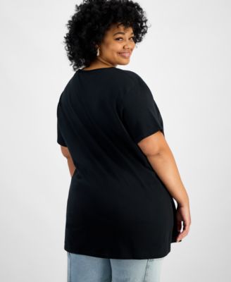 Trendy Plus Size Cotton Aretha Franklin Graphic Tee