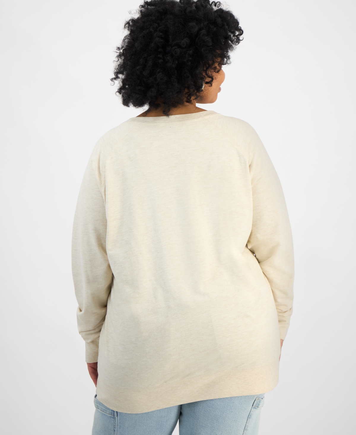 Hybrid Apparel Trendy Plus Size Barbie Black History Month Graphic Top In Beige,khaki