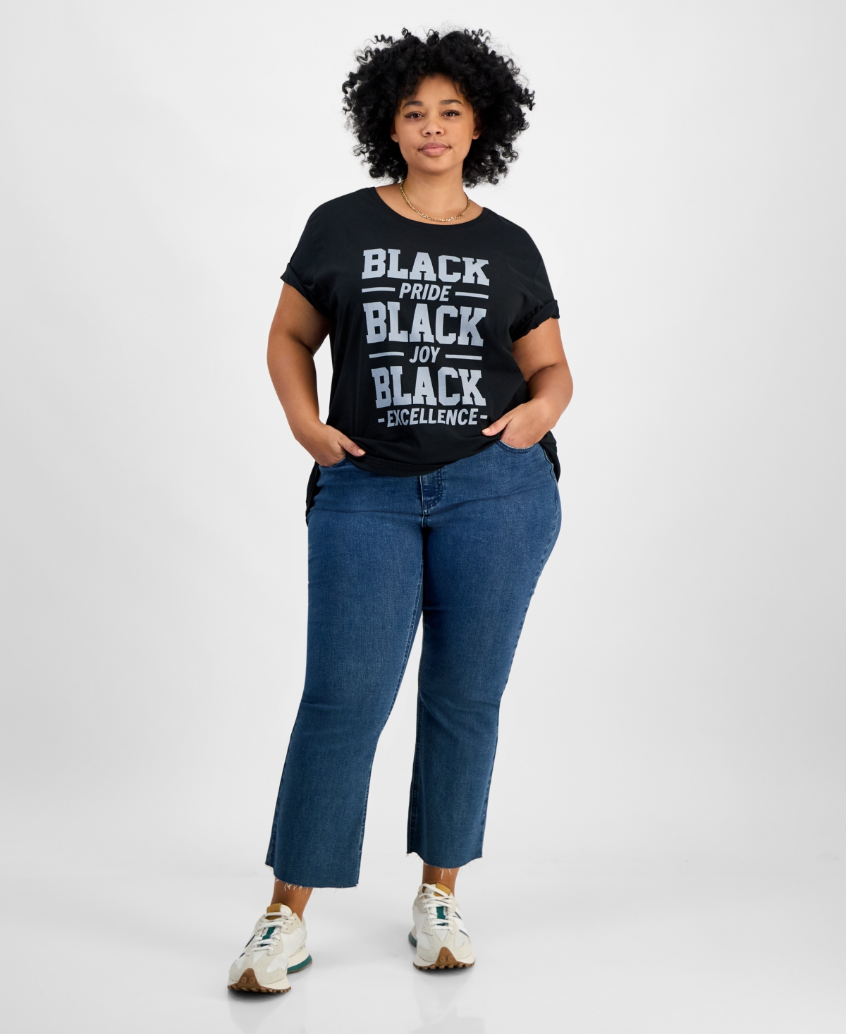 Hybrid Apparel Trendy Plus Size Black History Month Graphic Tee In Black