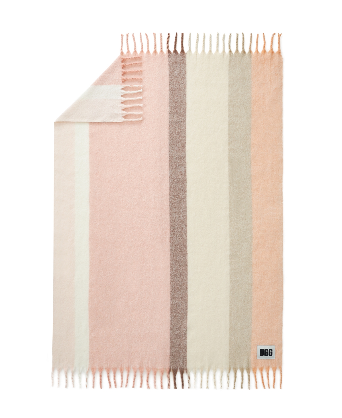 UGG CALYX STRIPE FAUX MOHAIR THROW, 50" X 70" 