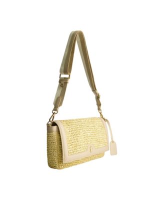 Soft Straw Long Flap Crossbody