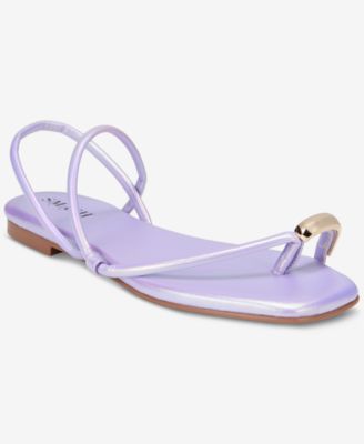 Women's Charlotte Gold Toe Strappy Flat Sandals - Extended Sizes Available