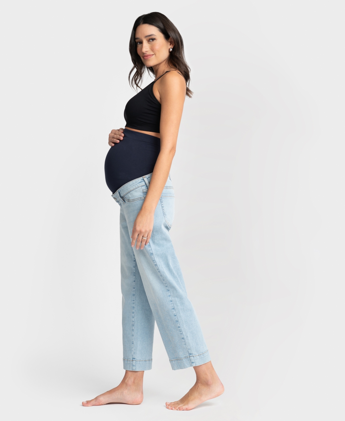 SERAPHINE WOMEN'S MATERNITY CROPPED JEANS 
