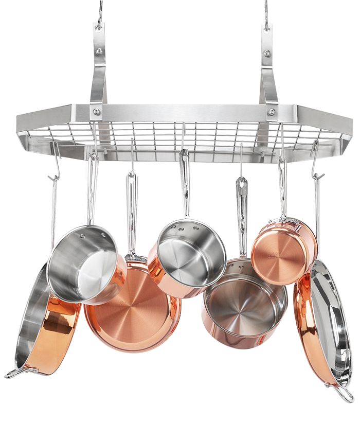Chef's Classic Stainless Steel Octagonal Hanging Pot Rack