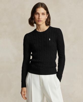 Polo Ralph Lauren - Women's Cable-Knit Cotton Crewneck Sweater