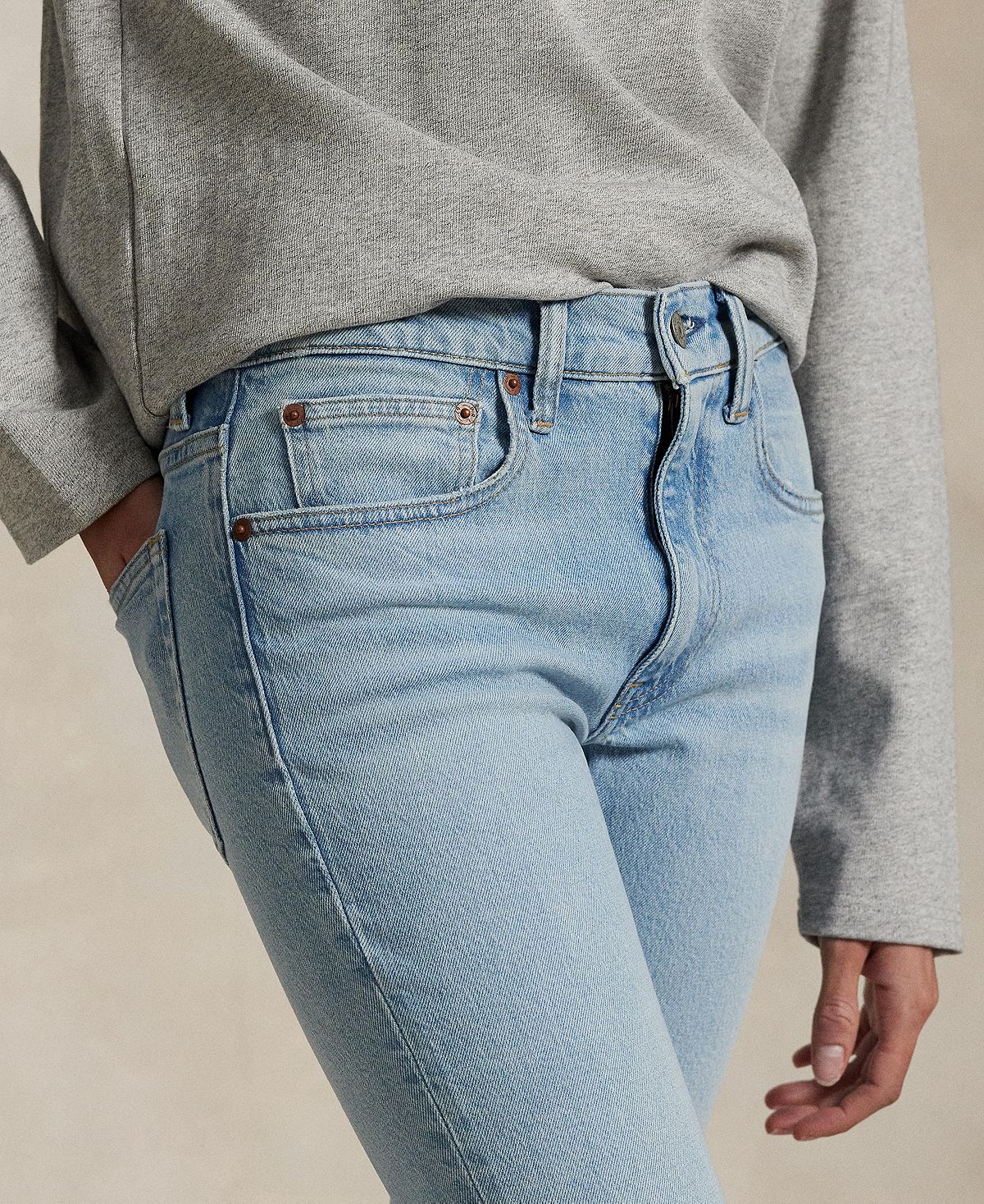 Polo Ralph Lauren Women's  Mid-Rise Super-Slim Jeans view 6 — MAYCSS fashion products