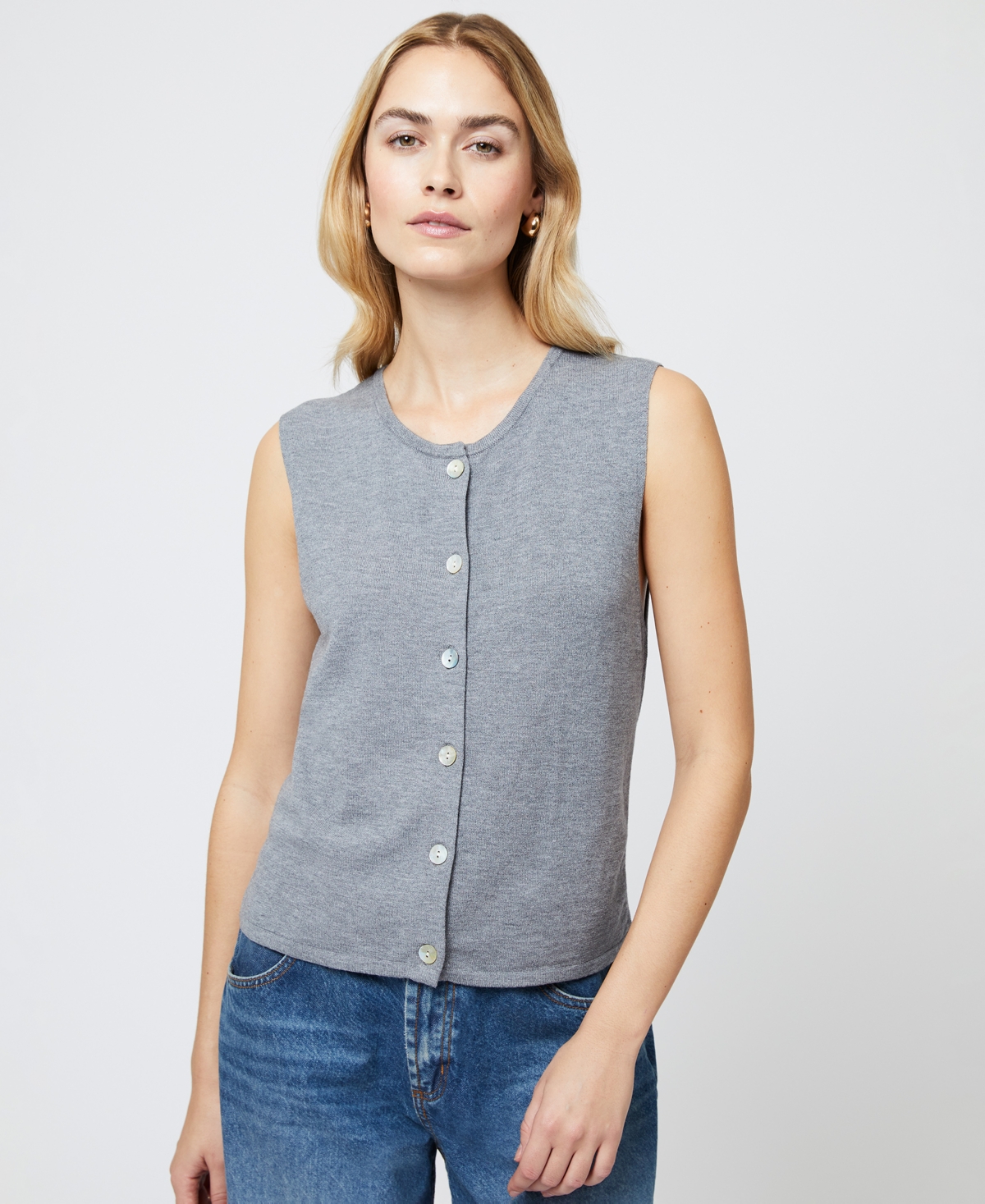 Women's Cosysoft Sweater Vest - Mid Grey Melange
