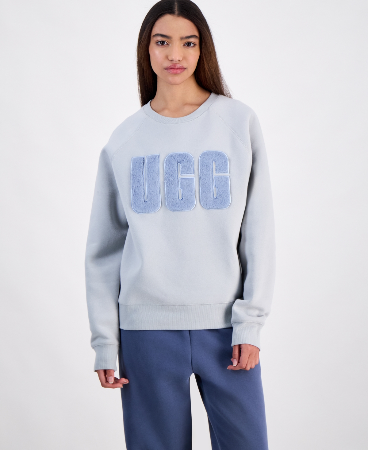 Ugg Women's The Madeline Fuzzy-logo Crewneck Sweatshirt In Icj