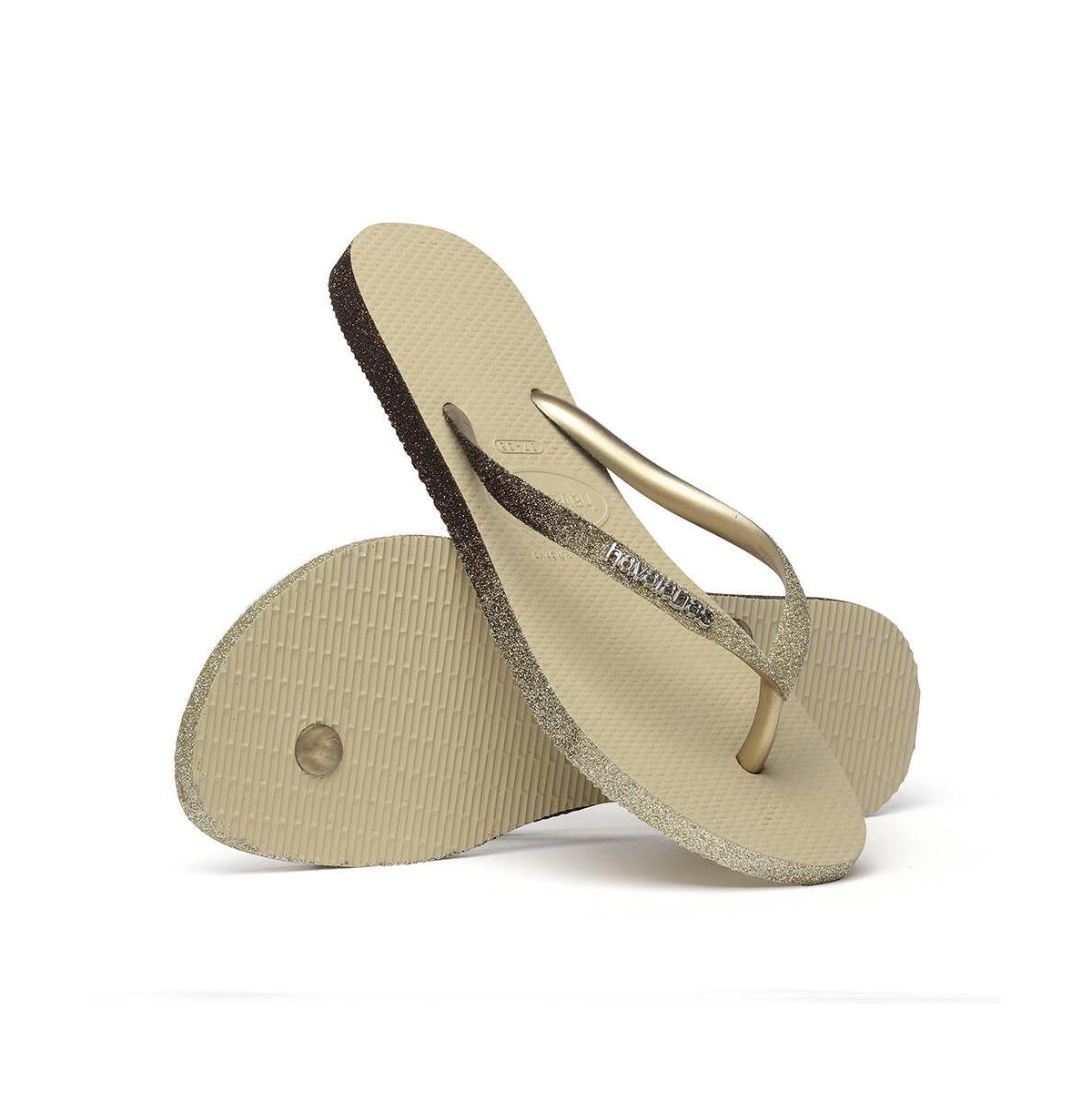 HAVAIANAS WOMEN'S SLIM SPARKLE SLIP ON SANDALS 