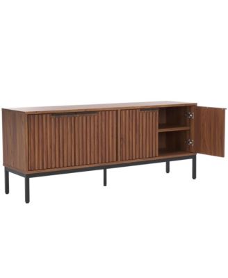 Particle Board/MDF/Iron 29.21'' Lylia 4 Door Media Stand