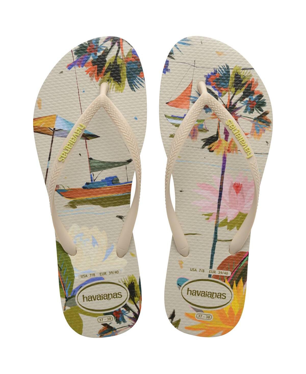 HAVAIANAS WOMEN'S SLIM SUMMER SLIP ON SANDALS 