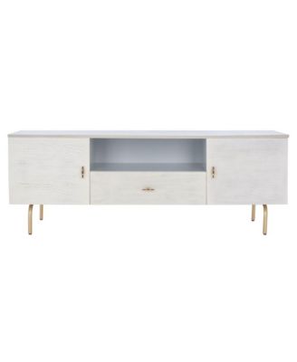 single  wood construction Genevieve collection contemporary design media stand